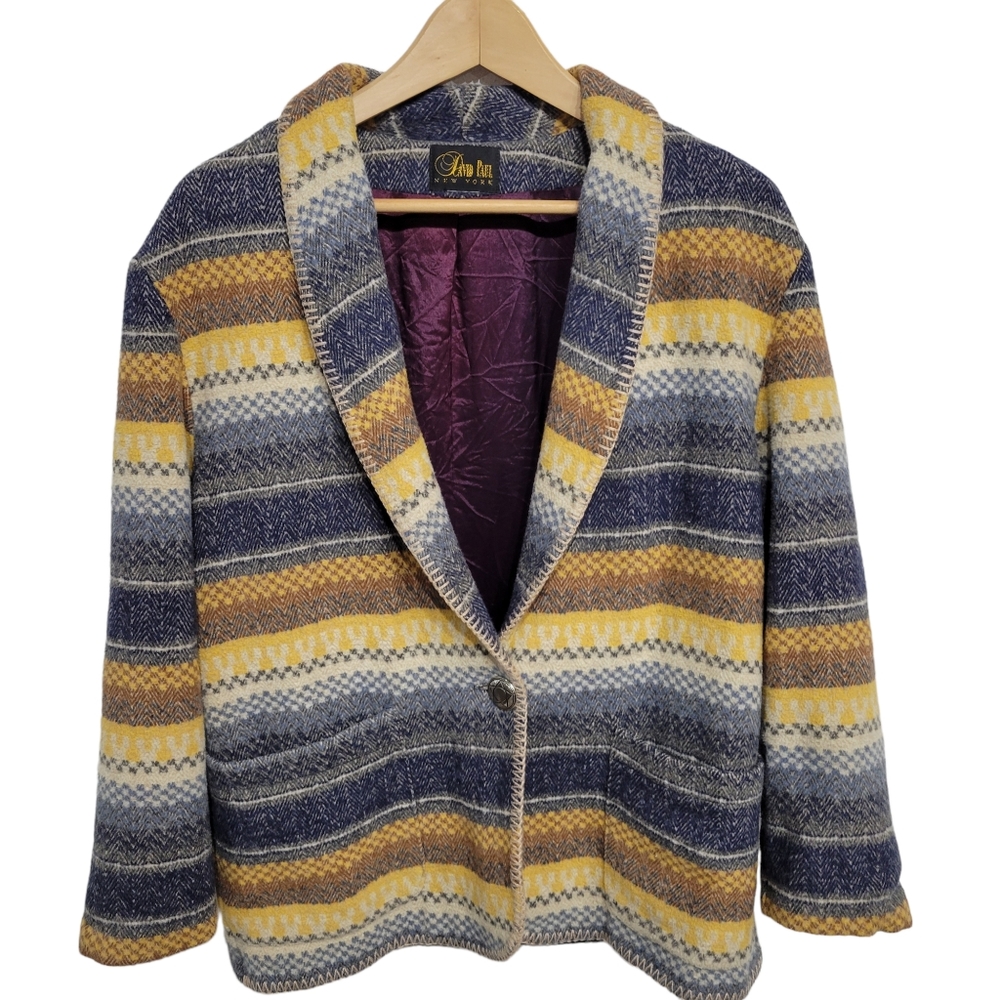 Vintage Southwest 1990s Y2K Boho Jacket Blazer Medium